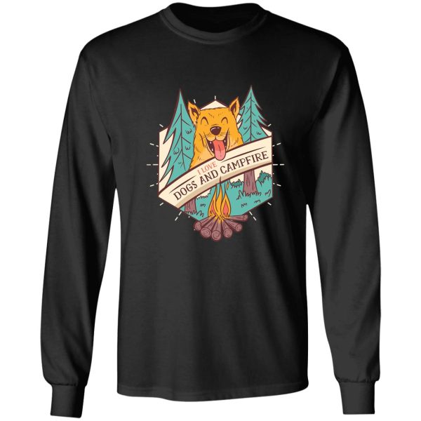 dogs and campfire long sleeve