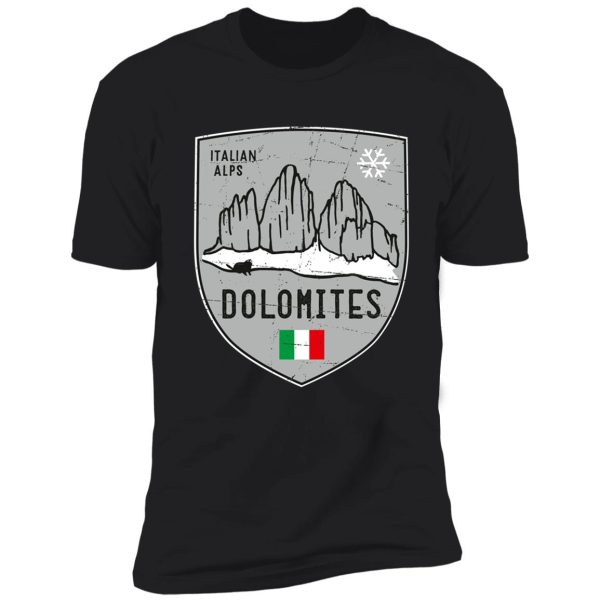dolomites mountain italy emblem shirt