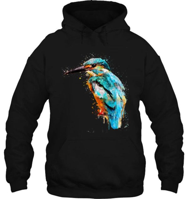 dramabite watercolor kingfisher hoodie