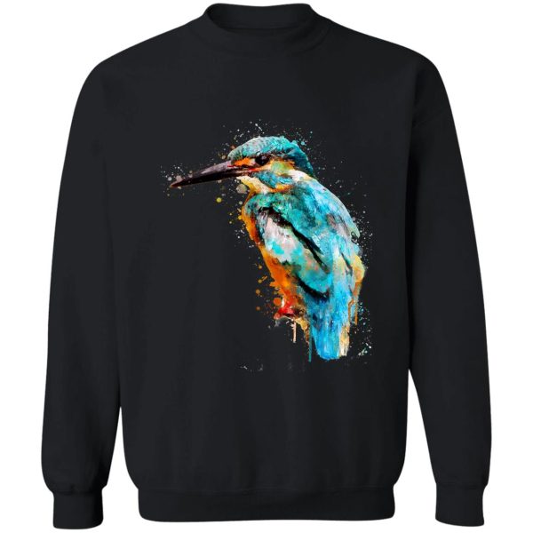 dramabite watercolor kingfisher sweatshirt