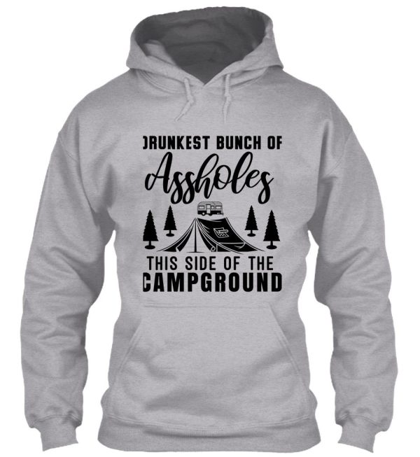 drunkest bunch of assholes this side of the campground t-shirt hoodie