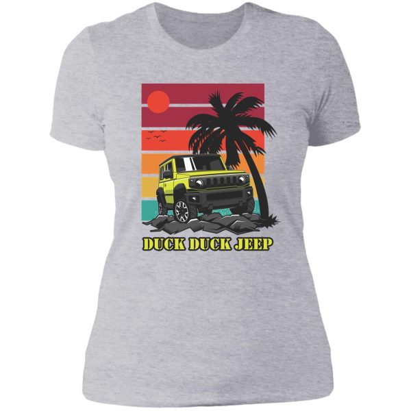 duck duck jeep summer vintage lady t-shirt