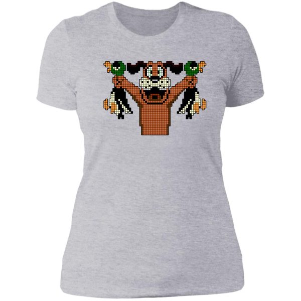 duck hunt - video game dog lady t-shirt