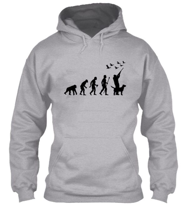 duck hunting evolution of man funny silhouette hoodie