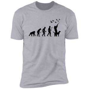duck hunting evolution of man funny silhouette shirt