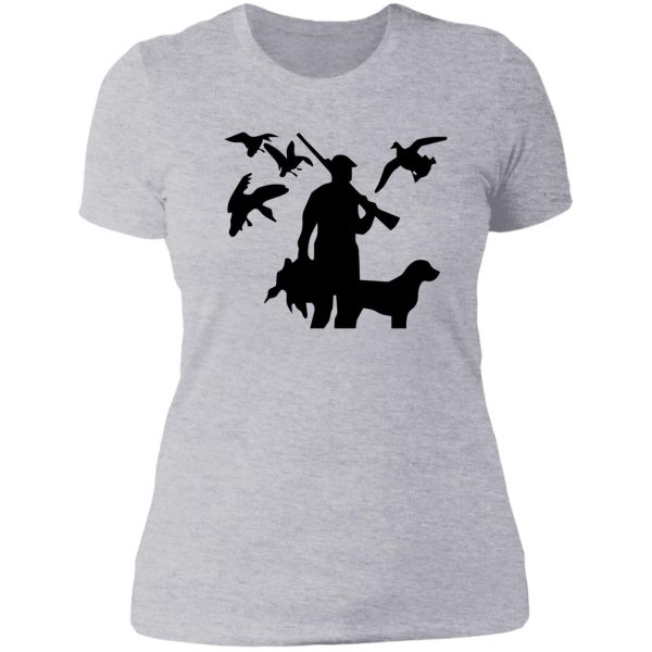 duck hunting lady t-shirt