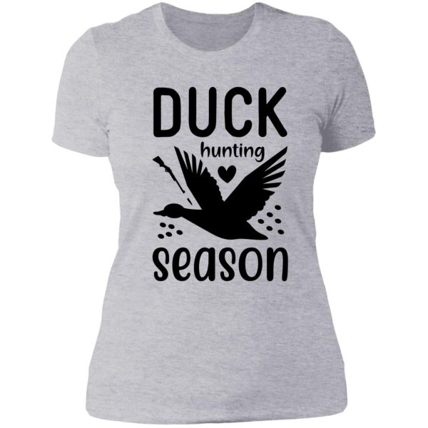 duck hunting season lady t-shirt