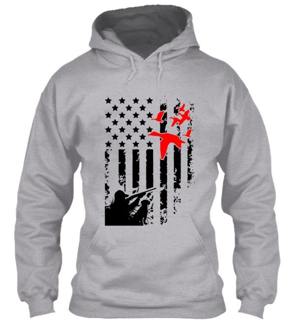 duck hunting usa flag hoodie