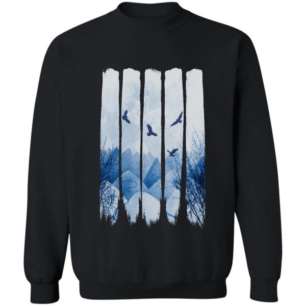 eagles mountains grunge landscape sweatshirt