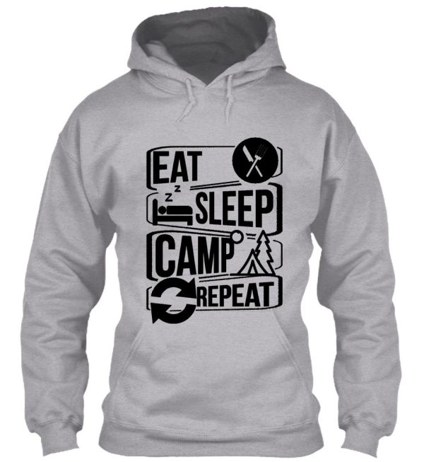 eat sleep camp repeat hoodie