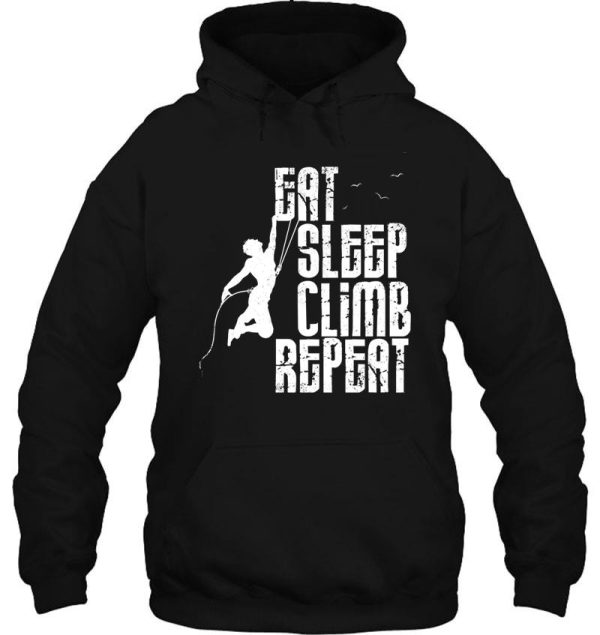 eat sleep climb repeat funny gift for climbers hoodie