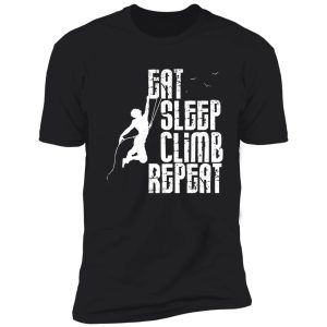 eat sleep climb repeat funny gift for climbers shirt