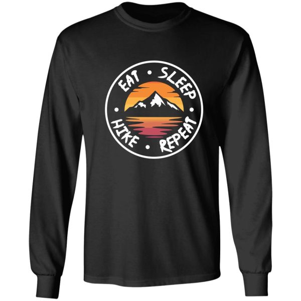 eat sleep hike repeat circle long sleeve