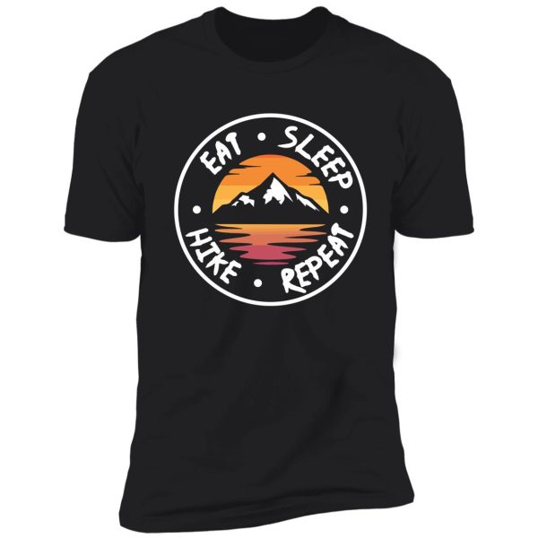 eat sleep hike repeat circle shirt