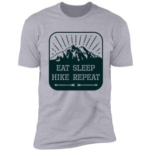 eat sleep hike repeat emblem shirt