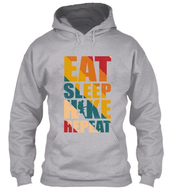 eat sleep hike repeat friend gif hoodie