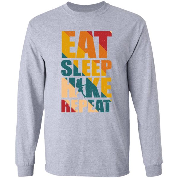 eat sleep hike repeat friend gif long sleeve