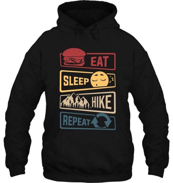eat sleep hike repeat hoodie