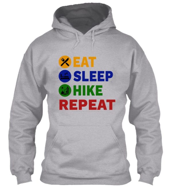 eat sleep hike repeat hoodie