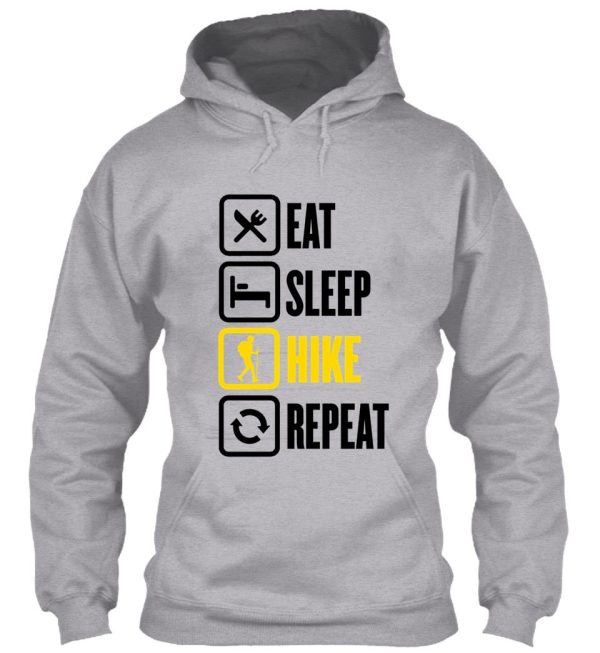 eat sleep hike repeat hoodie