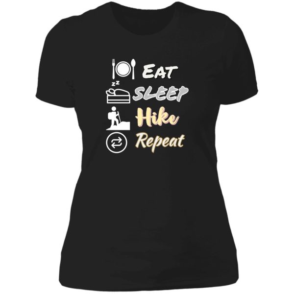 eat sleep hike repeat lady t-shirt