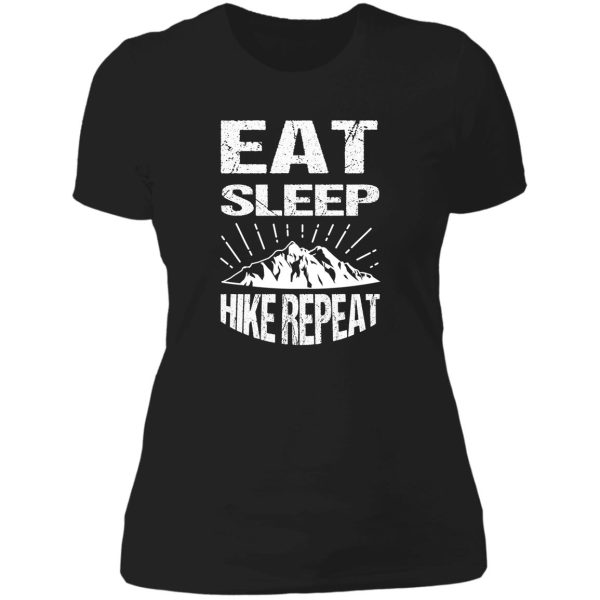 eat sleep hike repeat lady t-shirt