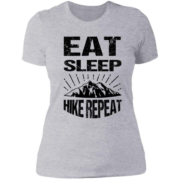 eat sleep hike repeat lady t-shirt