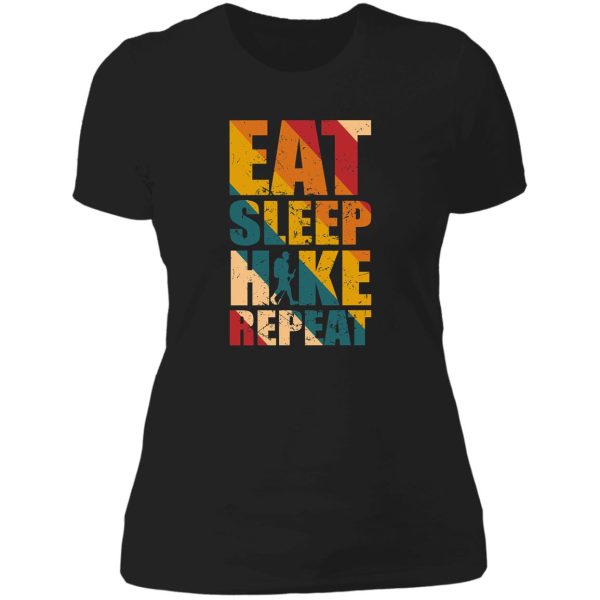 eat sleep hike repeat lady t-shirt