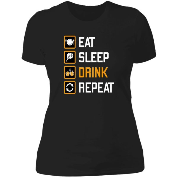 eat sleep hike repeat lady t-shirt
