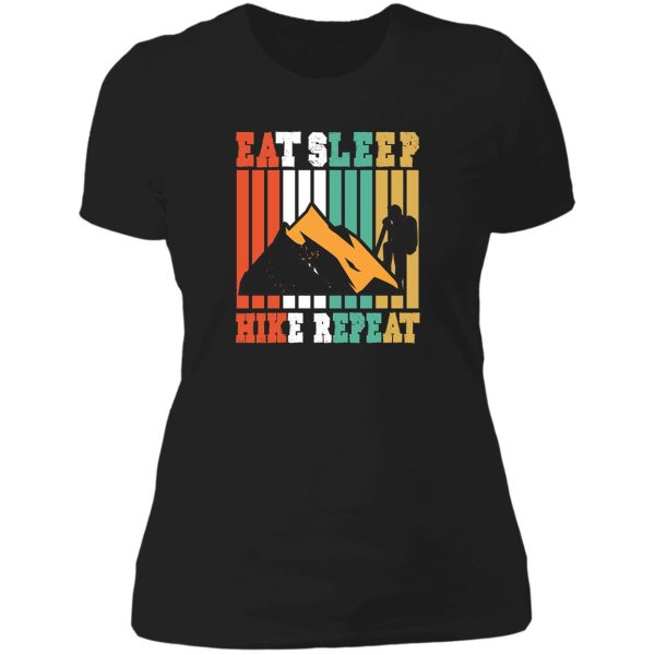 eat sleep hike repeat lady t-shirt