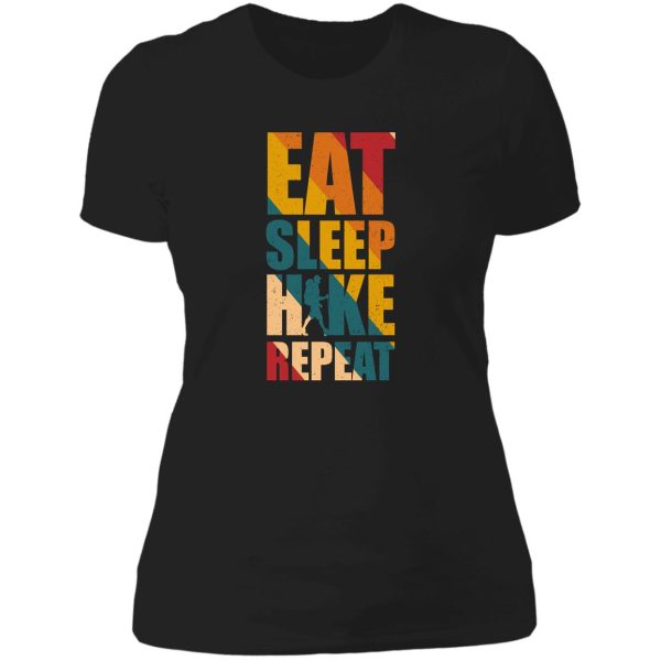 eat sleep hike repeat lady t-shirt