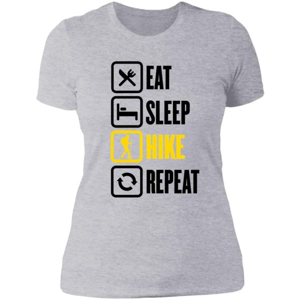 eat sleep hike repeat lady t-shirt