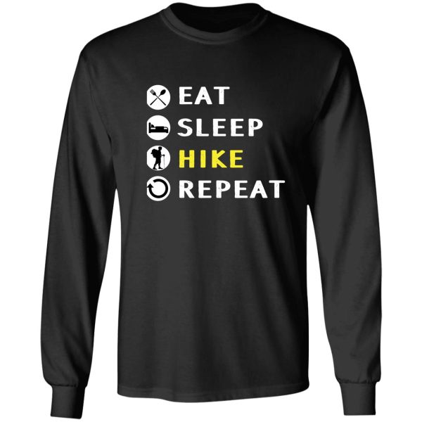 eat sleep hike repeat model hike lover long sleeve