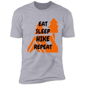 eat sleep hike repeat mountain hut shirt