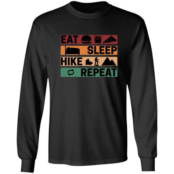 eat sleep hike repeat - retro hiker long sleeve