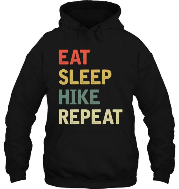 eat sleep hike repeat-retro hoodie