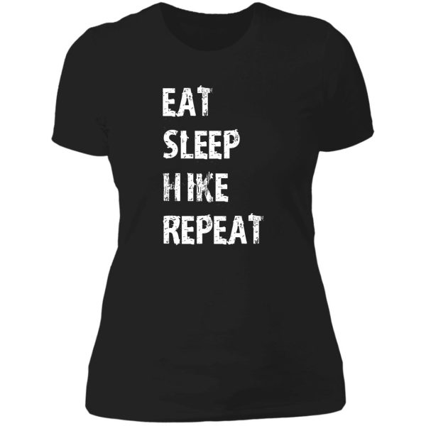 eat sleep hike repeat t-shirt gift for high school team college cute funny gift player sport t shirt tee lady t-shirt