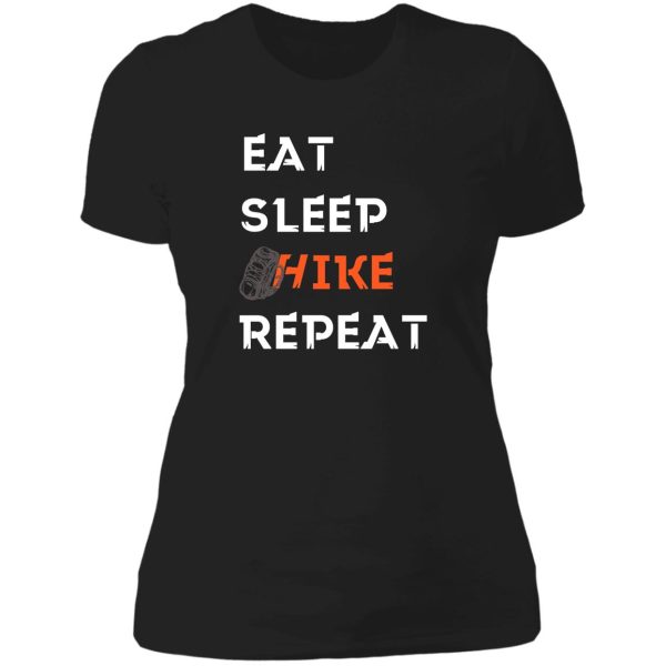 eat sleep hike. lady t-shirt