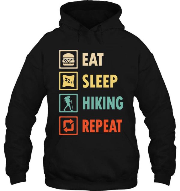 eat sleep hiking repeat hoodie