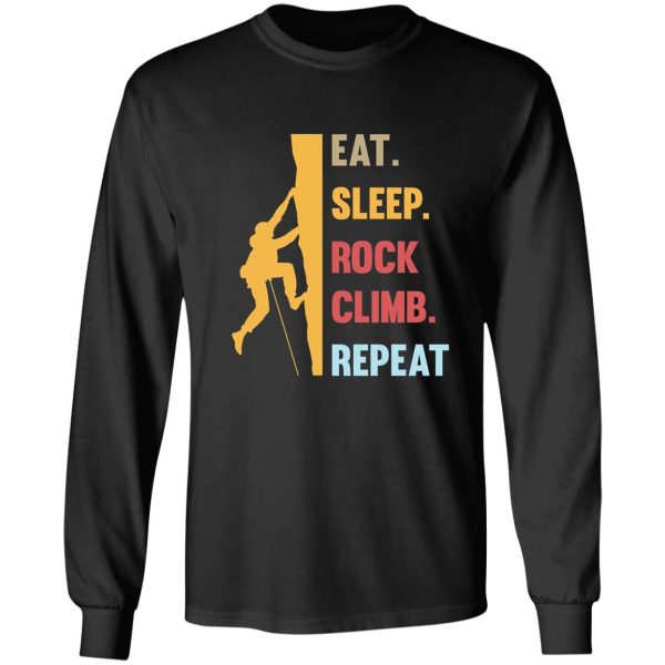 eat sleep rock climb repeat long sleeve