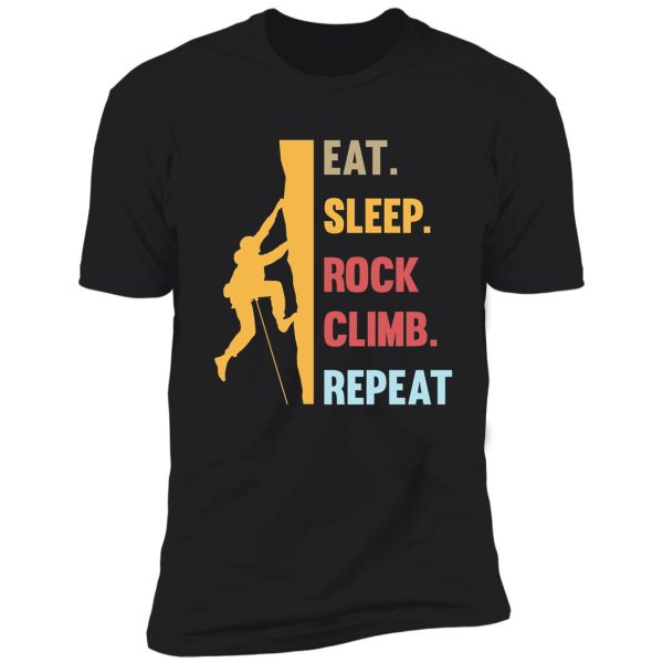 eat sleep rock climb repeat shirt