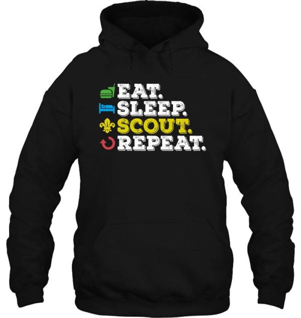 eat sleep scout repeat hoodie