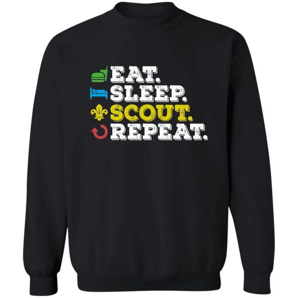 eat sleep scout repeat sweatshirt