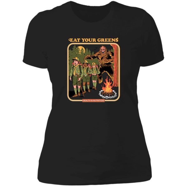 eat your greens lady t-shirt