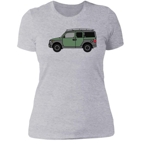 element with roof rack lady t-shirt