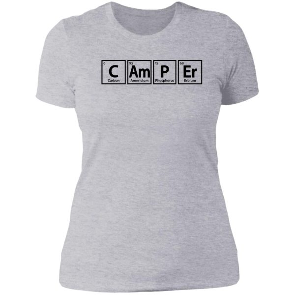 elements of camper lady t-shirt