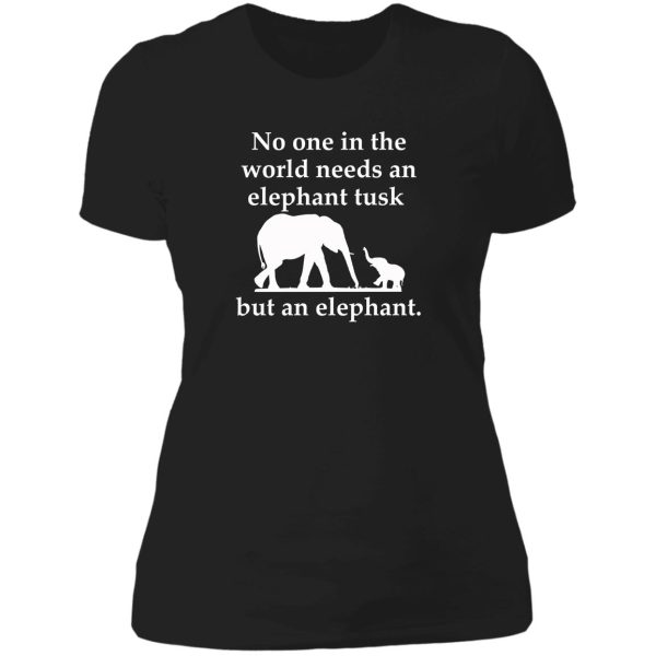 elephant tusk lady t-shirt