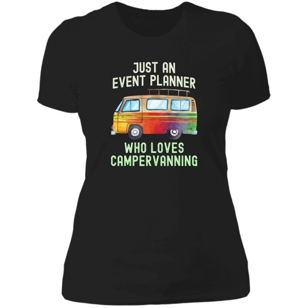 event planner loves campervanning lady t-shirt