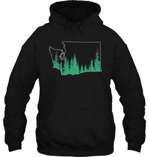 evergreen state outline hoodie