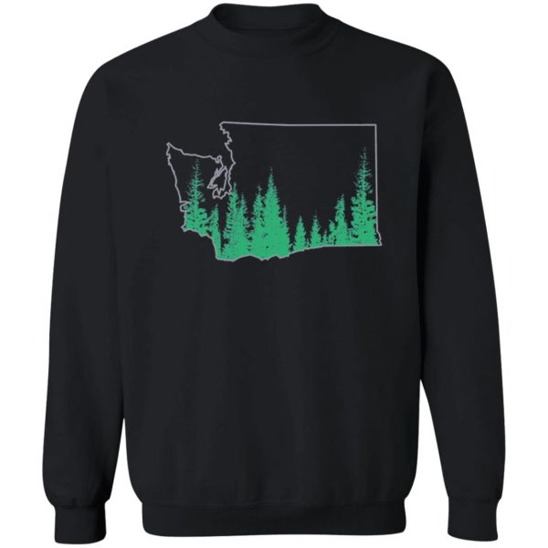 evergreen state outline sweatshirt